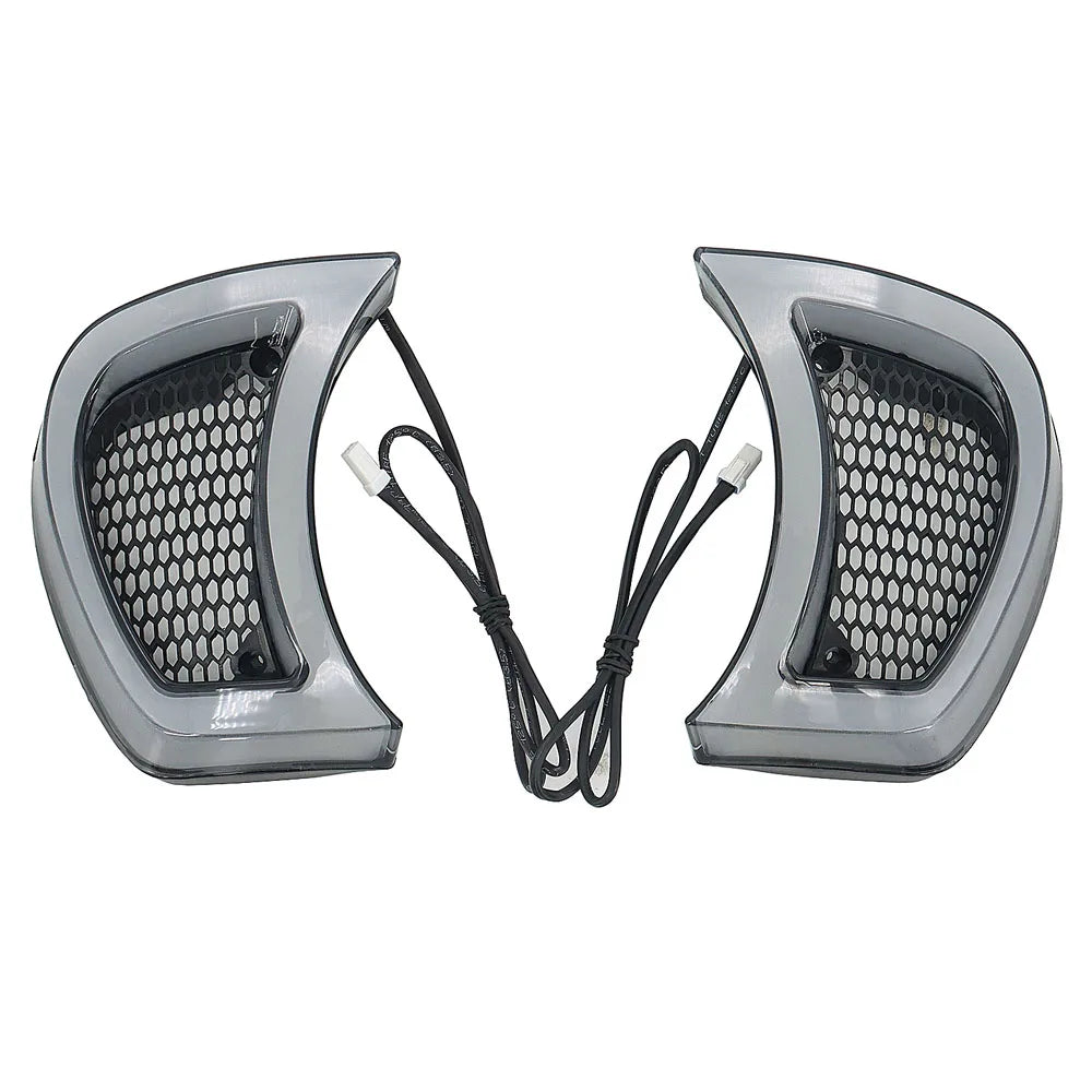 Feux LED d'accent de calandre de phare fumés, veilleuse blanche et clignotant, Harley Road Glide 2015 et plus - vue 4