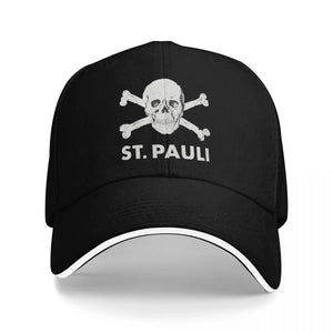 Casquette baseball noire motif tête de mort - vue de face - vue 2