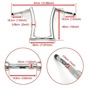 Guidon ape hanger 50 mm pour Harley Fat Boy - vue 6