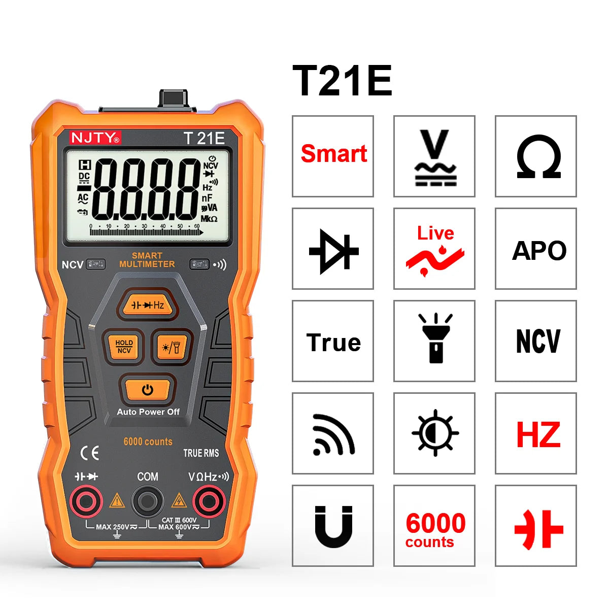 Multimètre Numérique Professionnel True RMS 6000 Points - Auto/Manuel AC/DC – photo 9/10