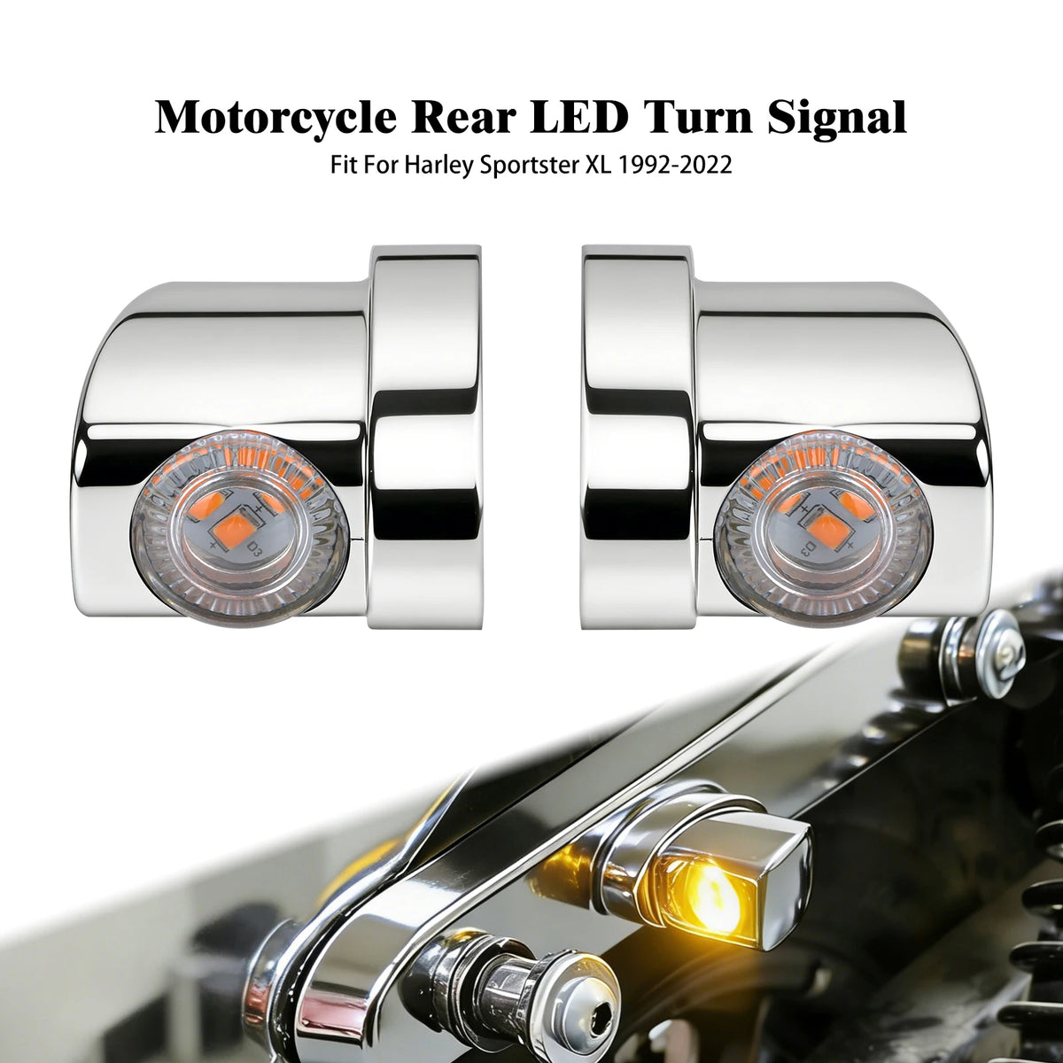 Mini clignotant arrière LED ambré pour Harley-Davidson Sportster - vue 9