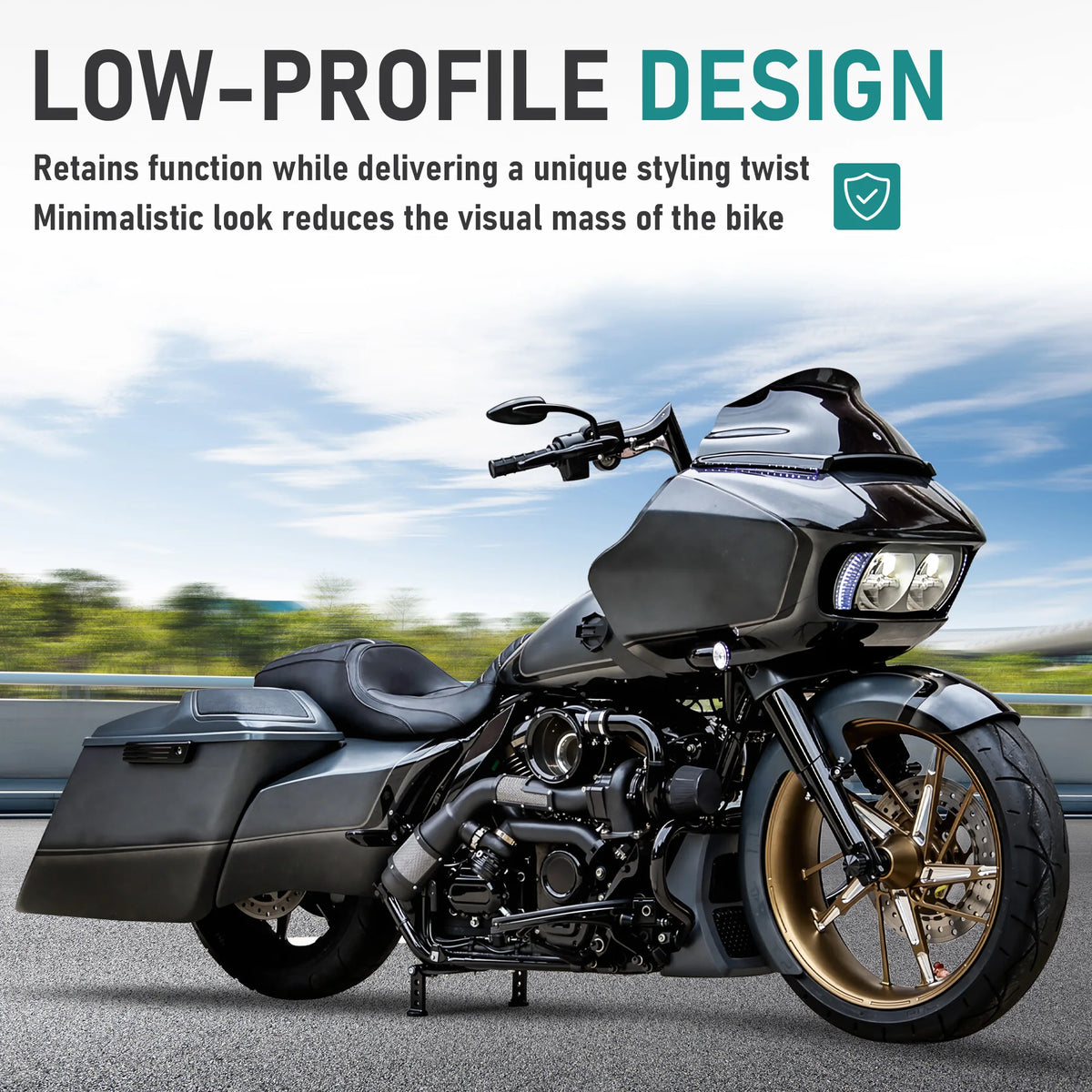 Barre de Protection Moteur 1.25" "Chopped" (Crash Bar) - Harley-Davidson Touring 2014-Up – photo 6/7