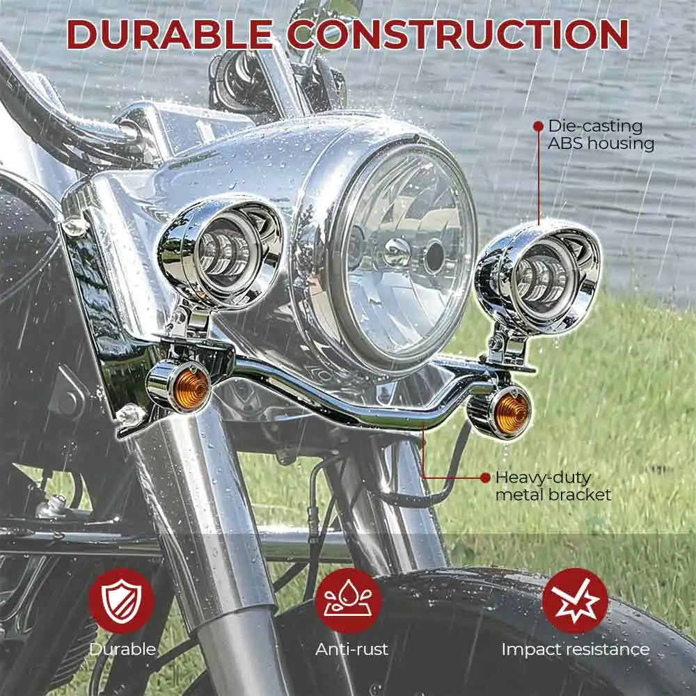 Kit feux additionnels LED avec barre pour Harley Touring - vue 6