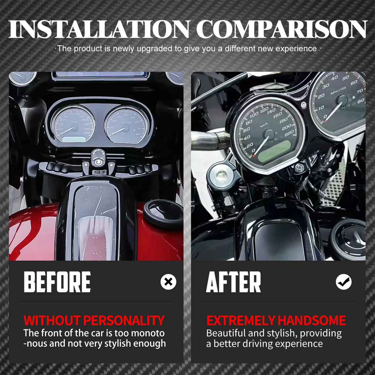 Kit de té supérieur de fourche (top triple tree) + cache contacteur d'allumage pour Harley-Davidson Touring Road Glide 2015-2023 – photo 2/9