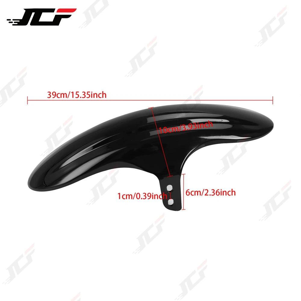 Garde-boue avant moto noir brillant pour Harley-Davidson Softail Street Bob - vue 4