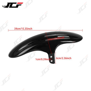 Garde-boue avant moto noir brillant pour Harley-Davidson Softail Street Bob - vue 4