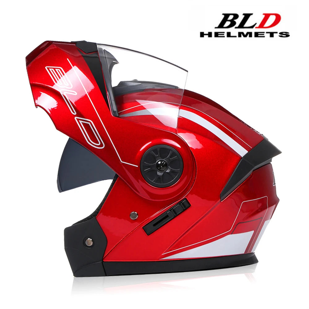 Casque moto modulable double visière, vue de trois quarts - vue 11