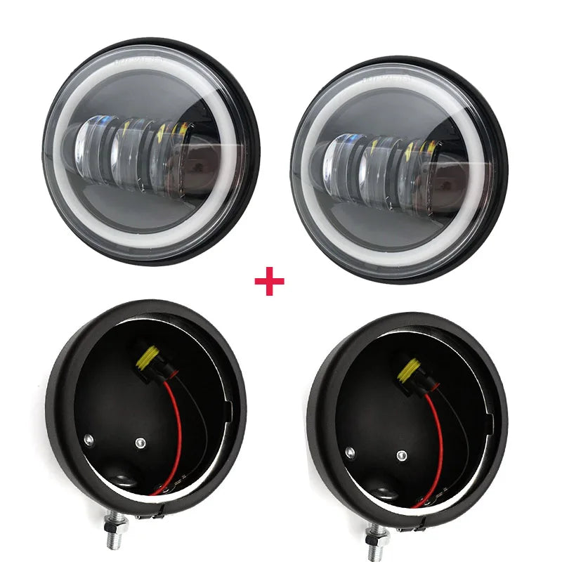 Phares additionnels LED et supports pour Harley Touring - vue 10