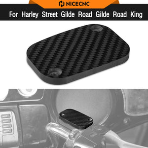 Cache de Maître-Cylindre de Frein Avant en Carbone - Harley-Davidson Street Glide, Road King, Road Glide 2018-2024 – photo 1/7