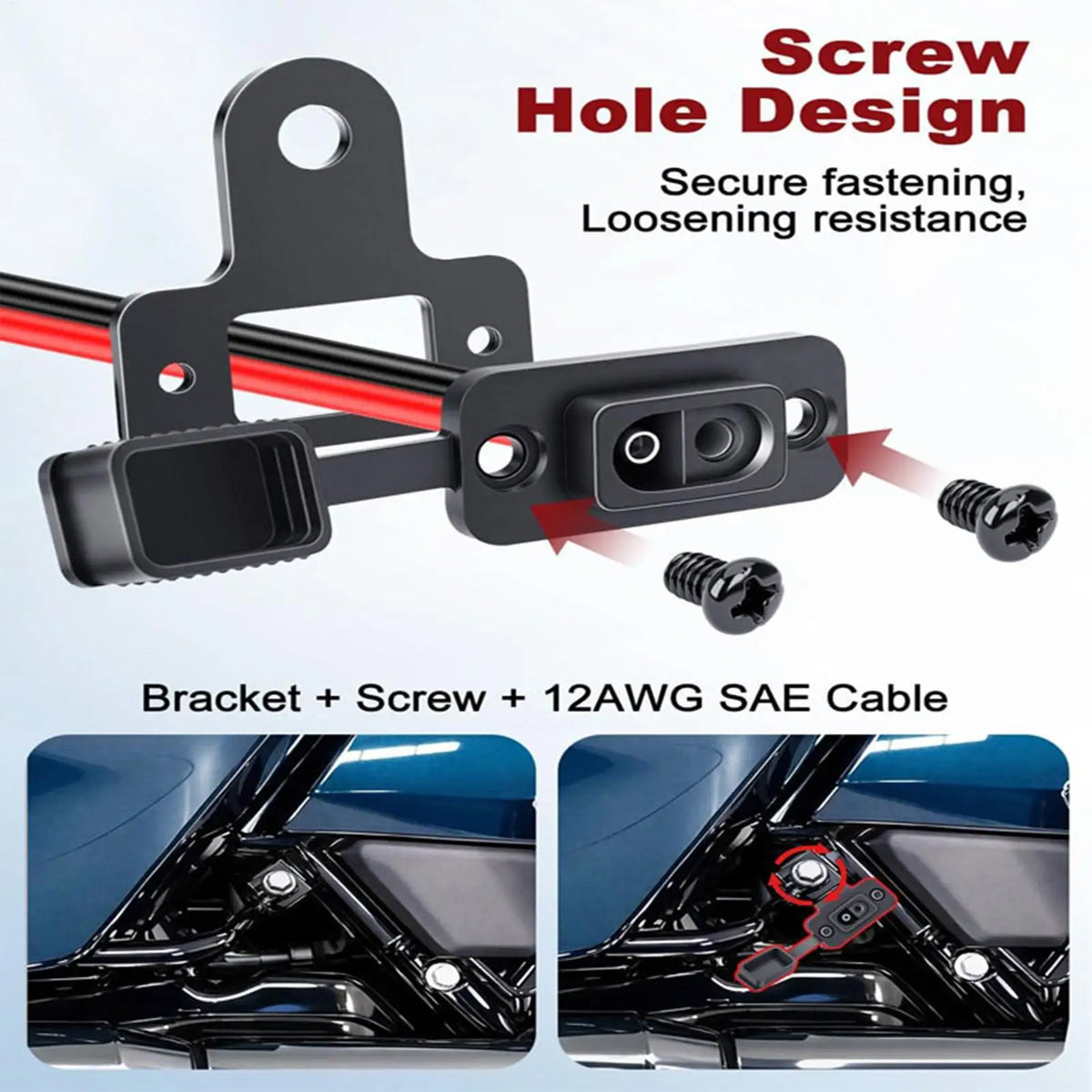Prise de charge SAE avec support pour Harley Road Glide / Street Glide - vue 1