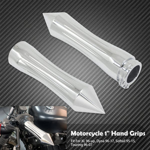Poignées de guidon pointues 25mm (1 pouce), Chrome ou Noir - Harley-Davidson Sportster, Touring, Softail, Dyna, VRSC – photo 8/8