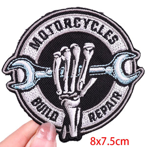 Écusson brodé biker thermocollant - vue 9