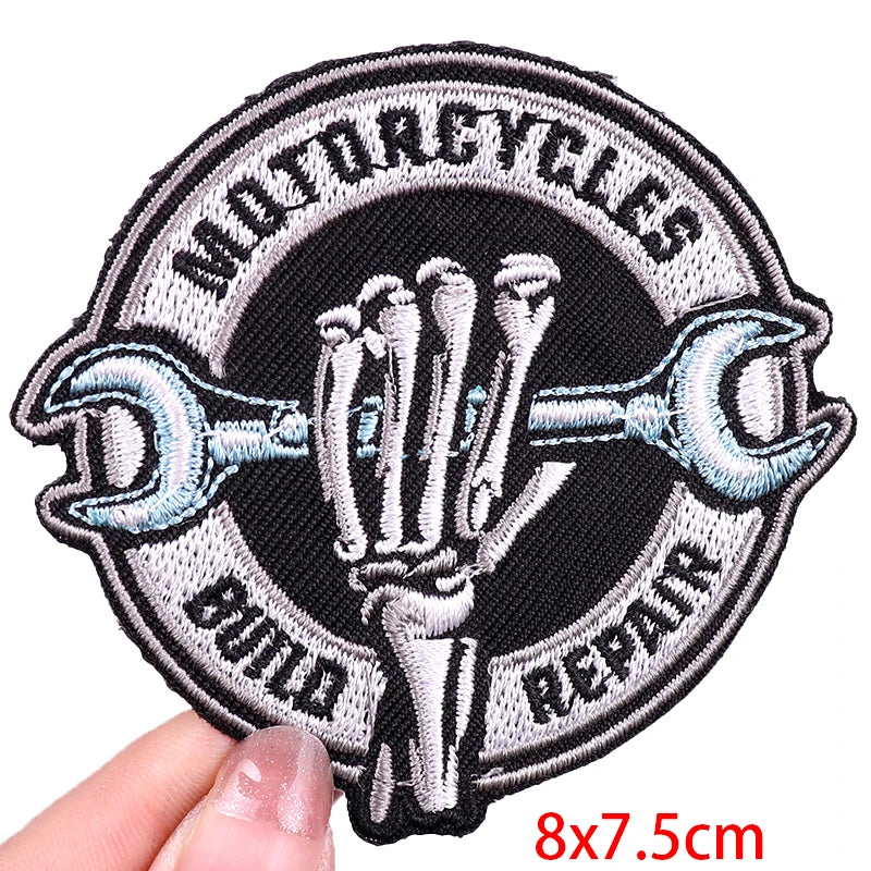 Écusson brodé biker thermocollant - vue 9