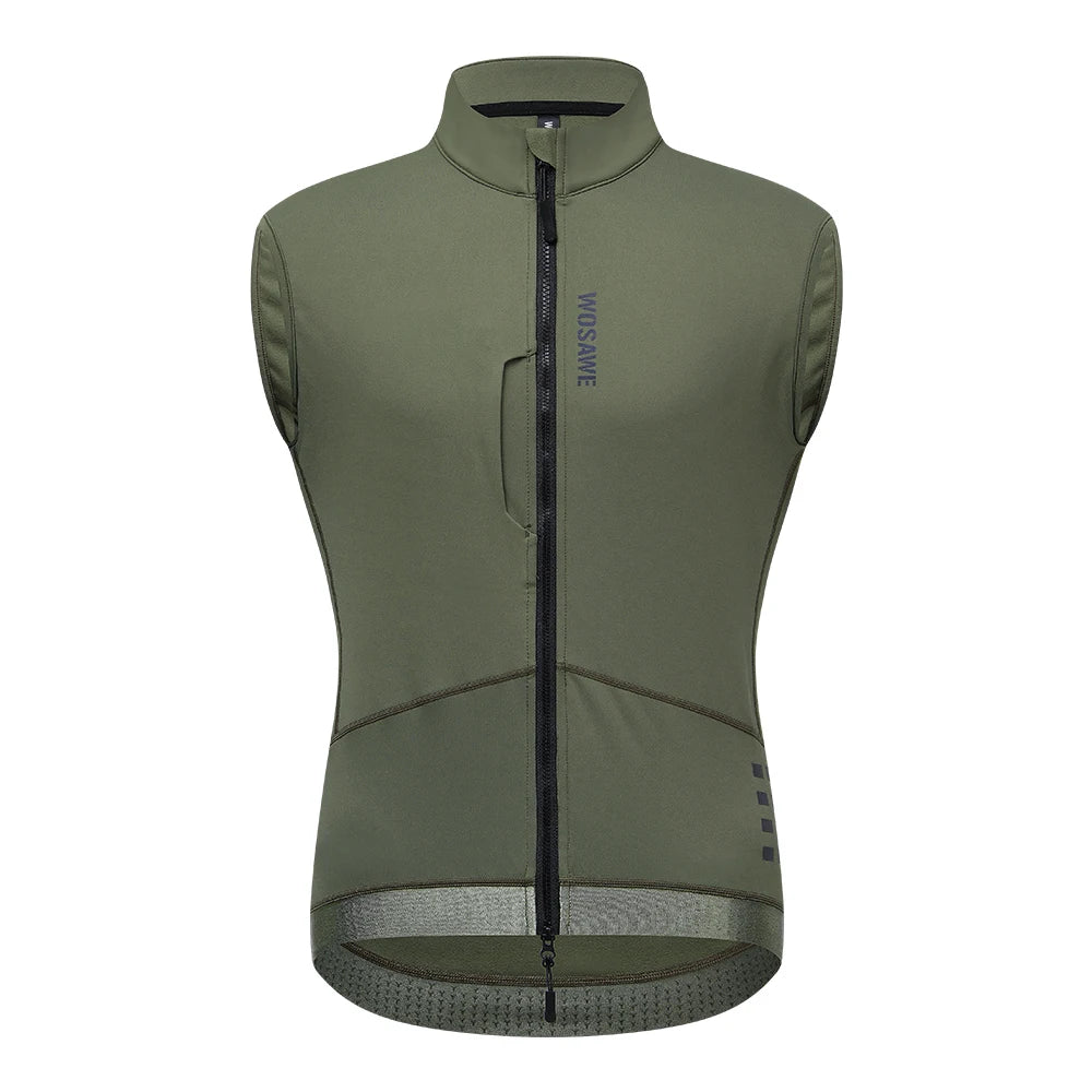 Gilet thermique cyclisme WOSAWE noir sans manches - vue 7