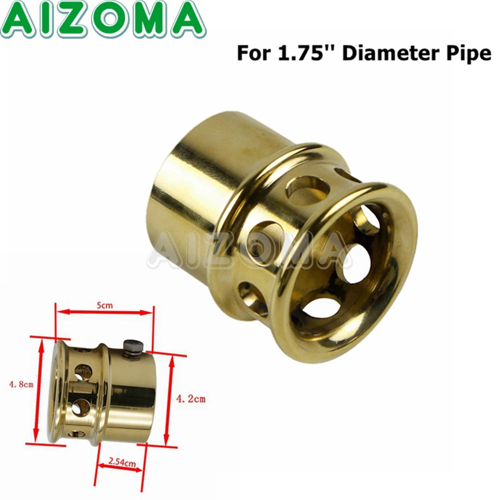 Embouts d'échappement laiton universels 1,75/2/2,25/2,5 po pour Harley-Davidson Chopper, Bobber et Sportster – photo 15/15