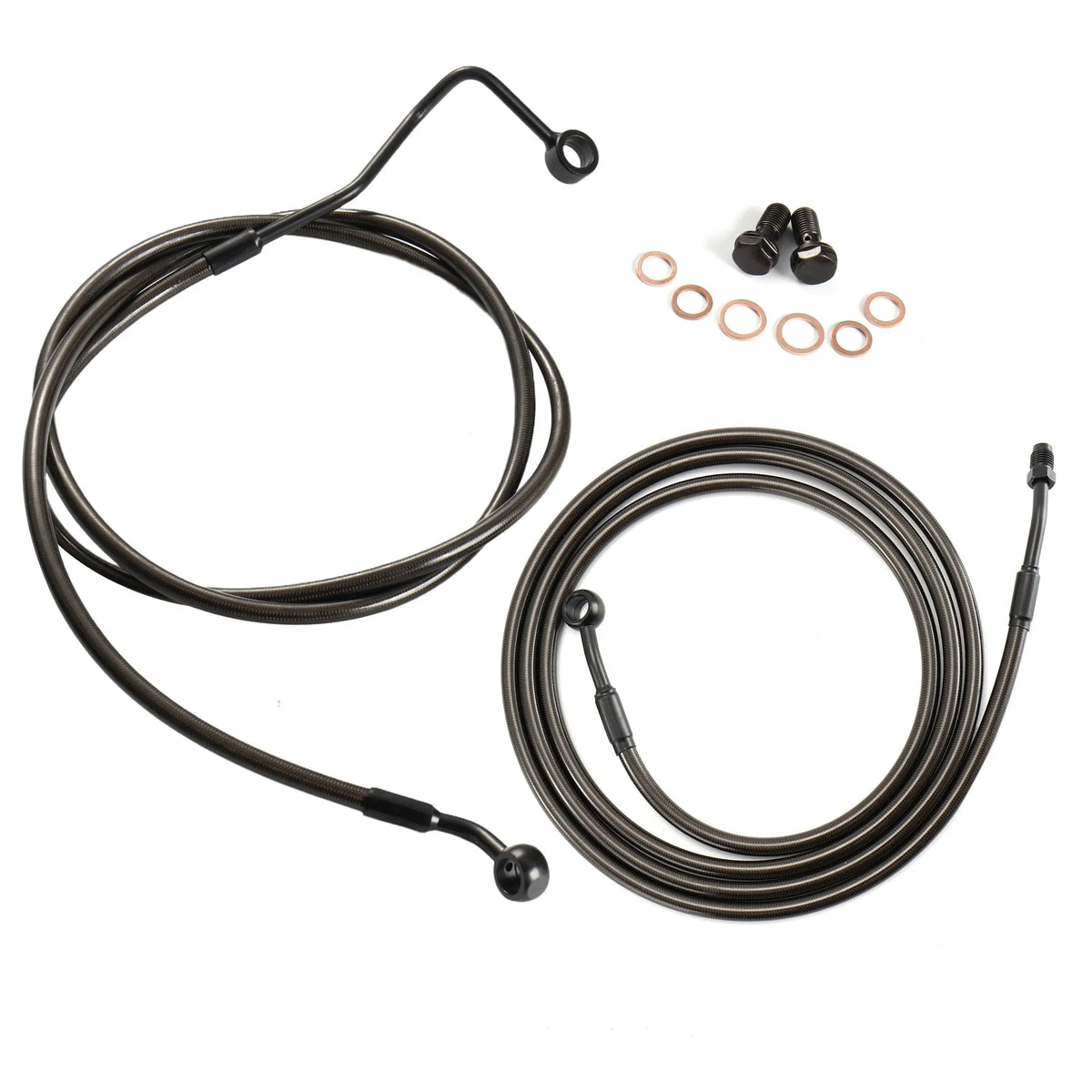 Kit Câble d'Embrayage Hydraulique et Durites de Frein Supérieures pour Guidon Surélevé (12/14/16\") - Harley-Davidson Touring ABS 2014-2016 – photo 1/12