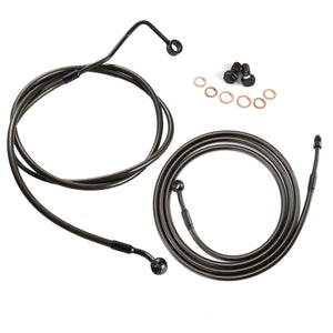 Kit Câble d'Embrayage Hydraulique et Durites de Frein Supérieures pour Guidon Surélevé (12/14/16\") - Harley-Davidson Touring ABS 2014-2016 – photo 1/12