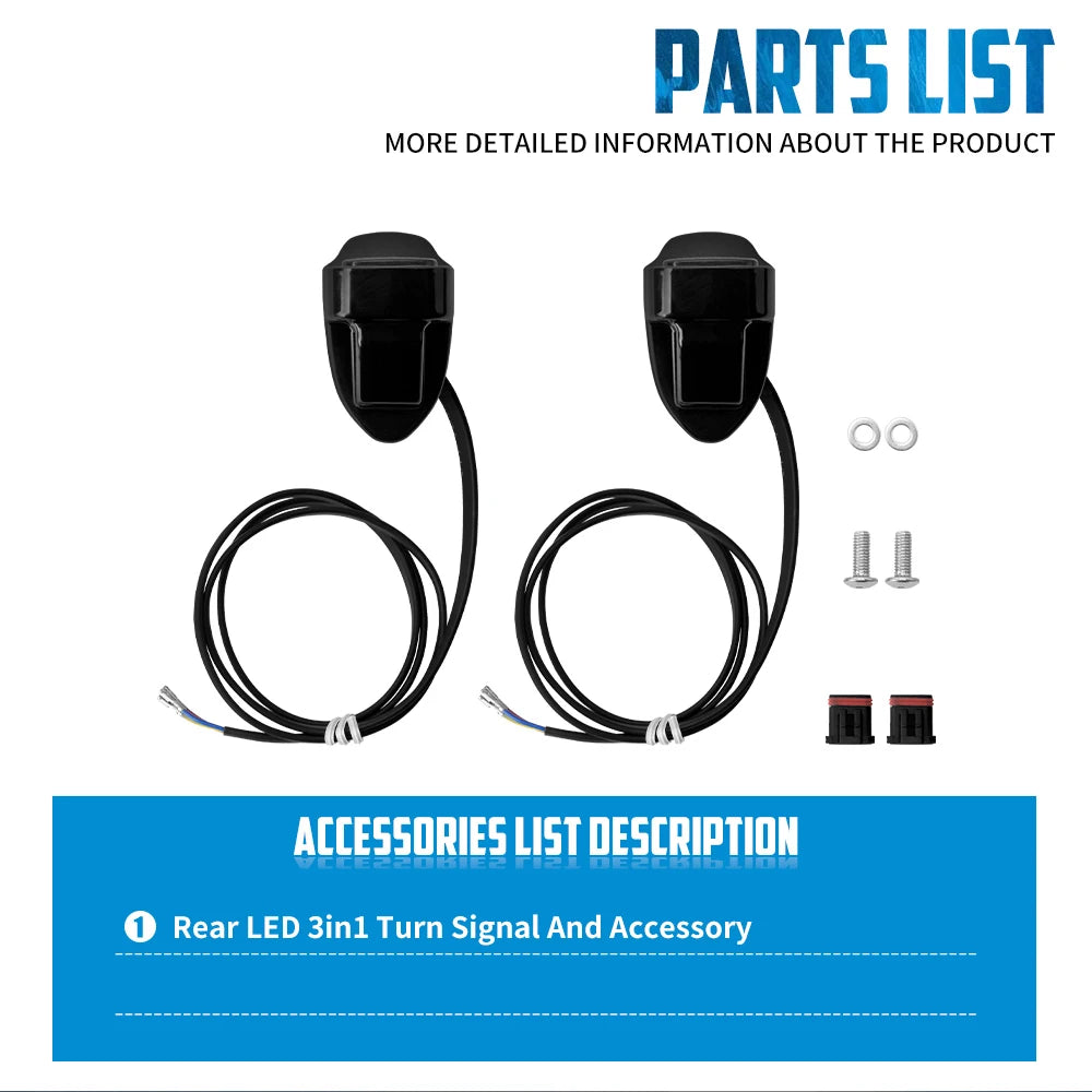 Clignotants LED 3 en 1 pour Harley Dyna, Softail - vue 5