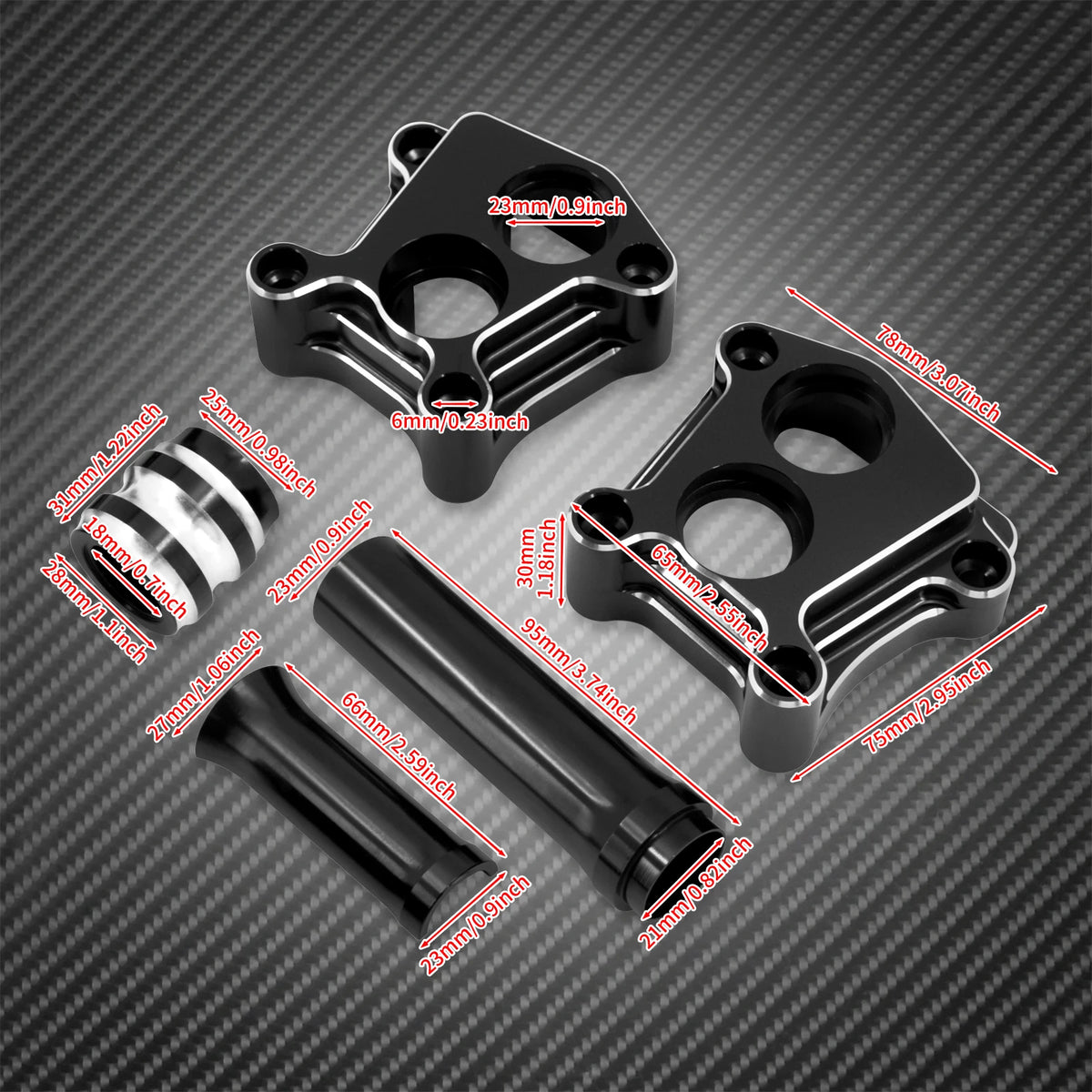 Kit de caches de tiges et blocs de poussoirs pour Harley Twin Cam - vue 5