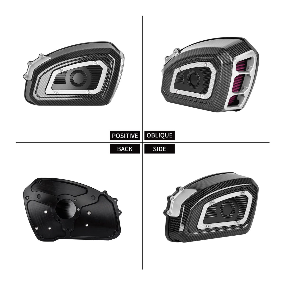 Filtre à air moto chromé pour Harley-Davidson - vue 3