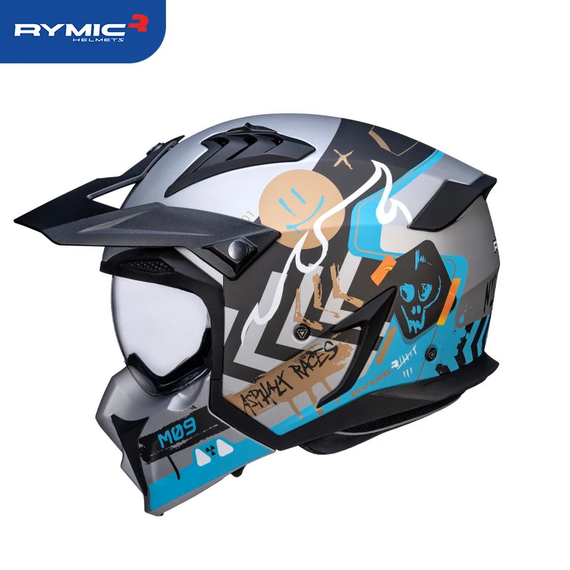 Casque moto modulable style Street Fighter - vue - vue 6