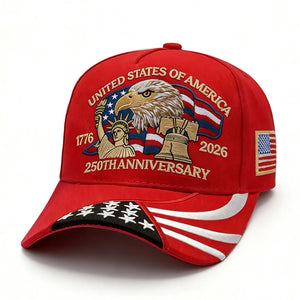 Casquette brodée patriotique avec aigle et drapeau USA - vue 8