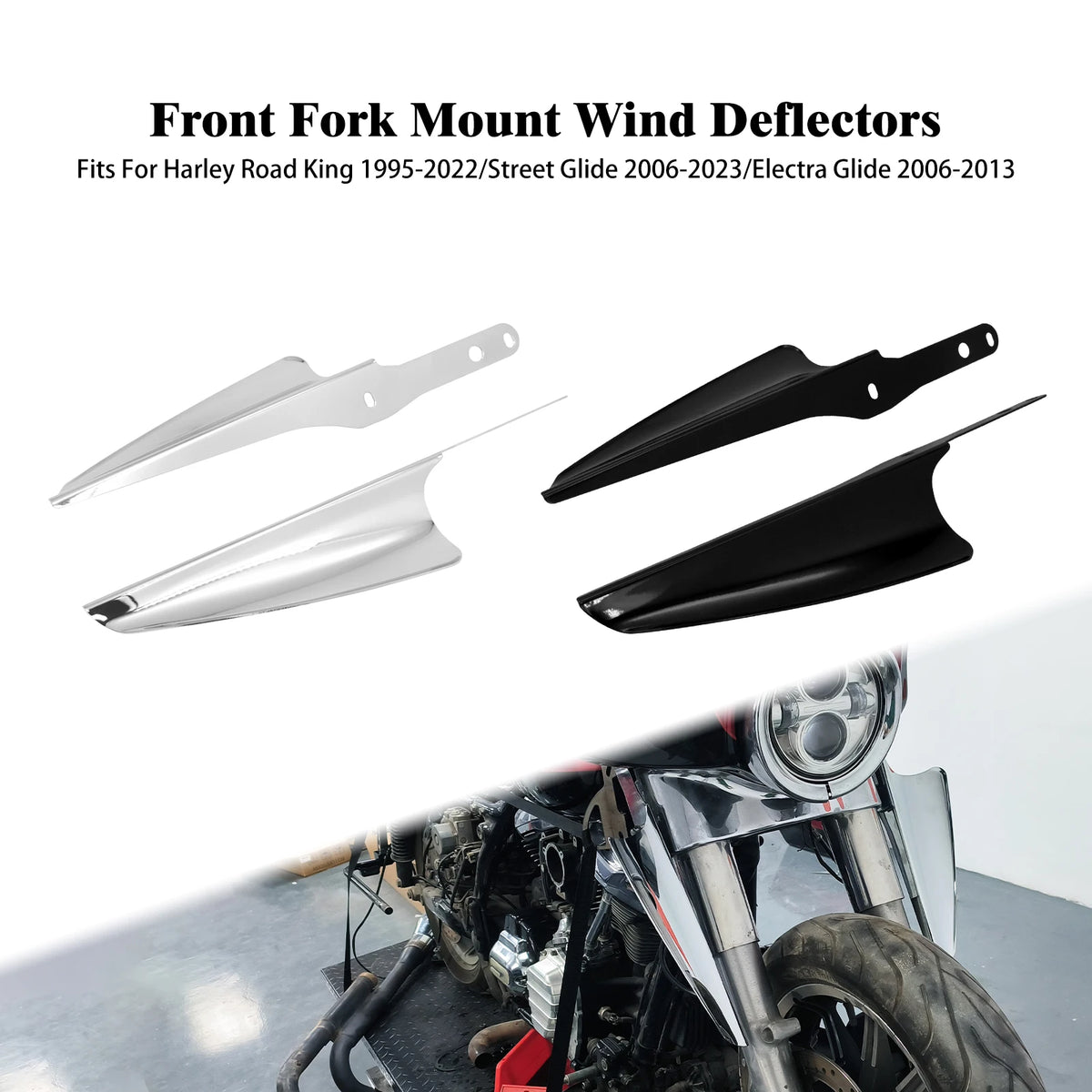 Déflecteur de Vent pour Fourche Avant (Fork Wind Deflector) - Harley-Davidson Touring 1995-2023 – photo 1/8