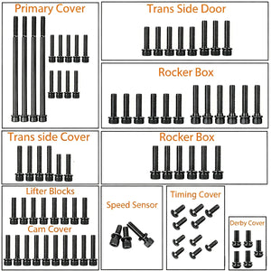 Kit de boulons moteur noirs pour Harley Touring - vue 3