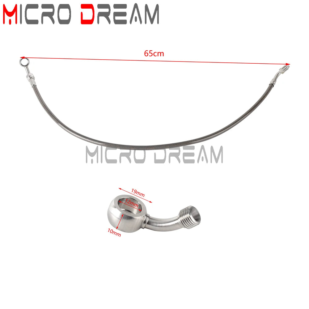Kit de durite de frein hydraulique tressée avec adaptateur contrôleur ABS pour Harley-Davidson Softail M8 2018-2023 (FXLR, FXST, FLSB)