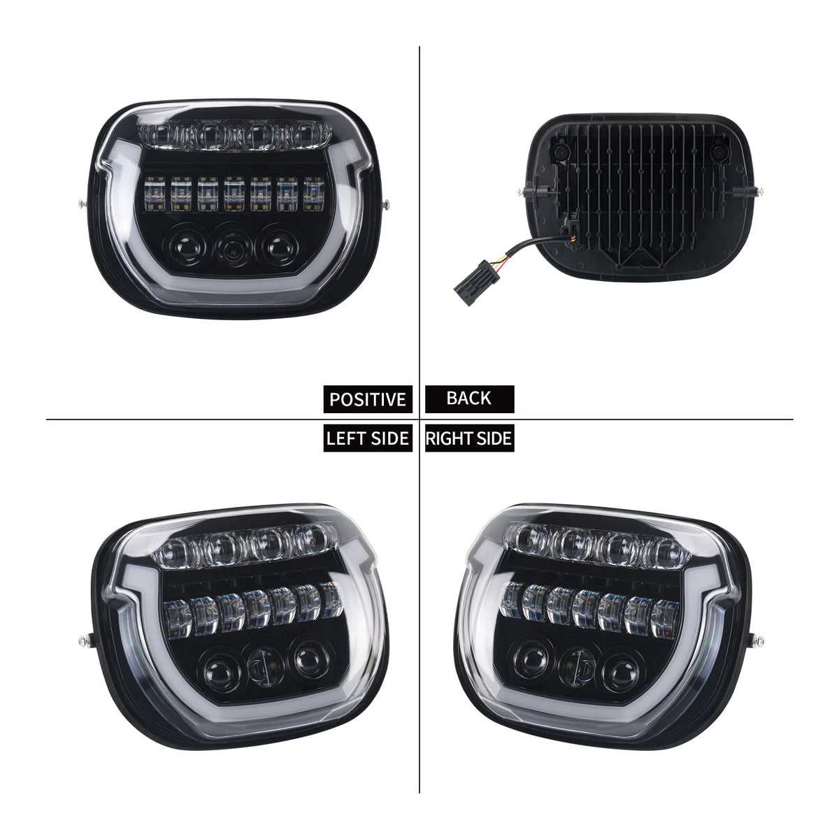 Phare LED avant noir sur Harley Street Glide CVO - vue 6