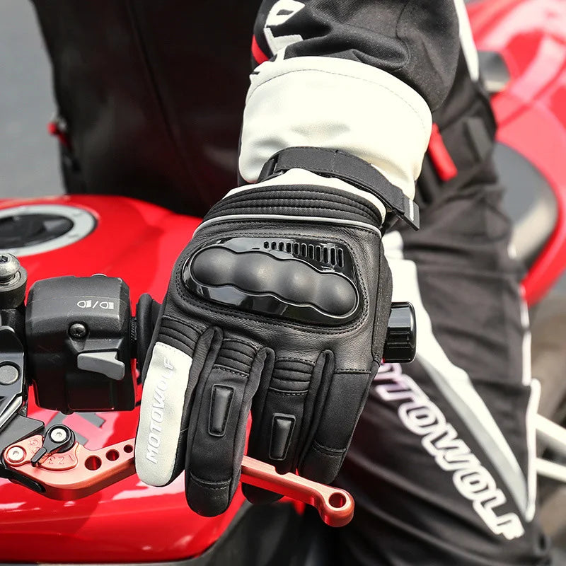Gants moto hiver chauds MOTOWOLF - vue - vue 3
