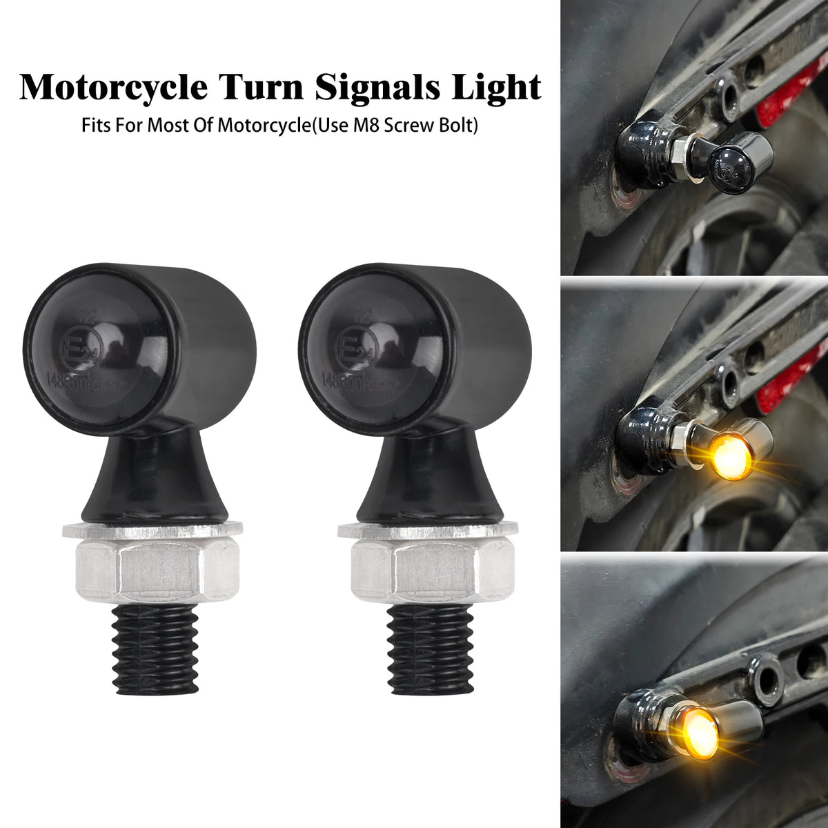 Mini clignotants LED M8 pour Harley - vue 7
