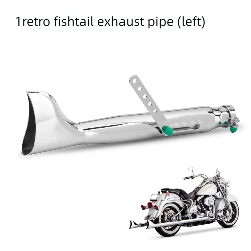 Silencieux queue de poisson inox pour Harley Sportster bobber - vue 5