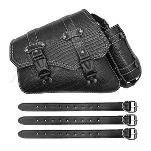 Sacoche de bras oscillant noire côté gauche fixée sur une Harley-Davidson Softail - vue 11