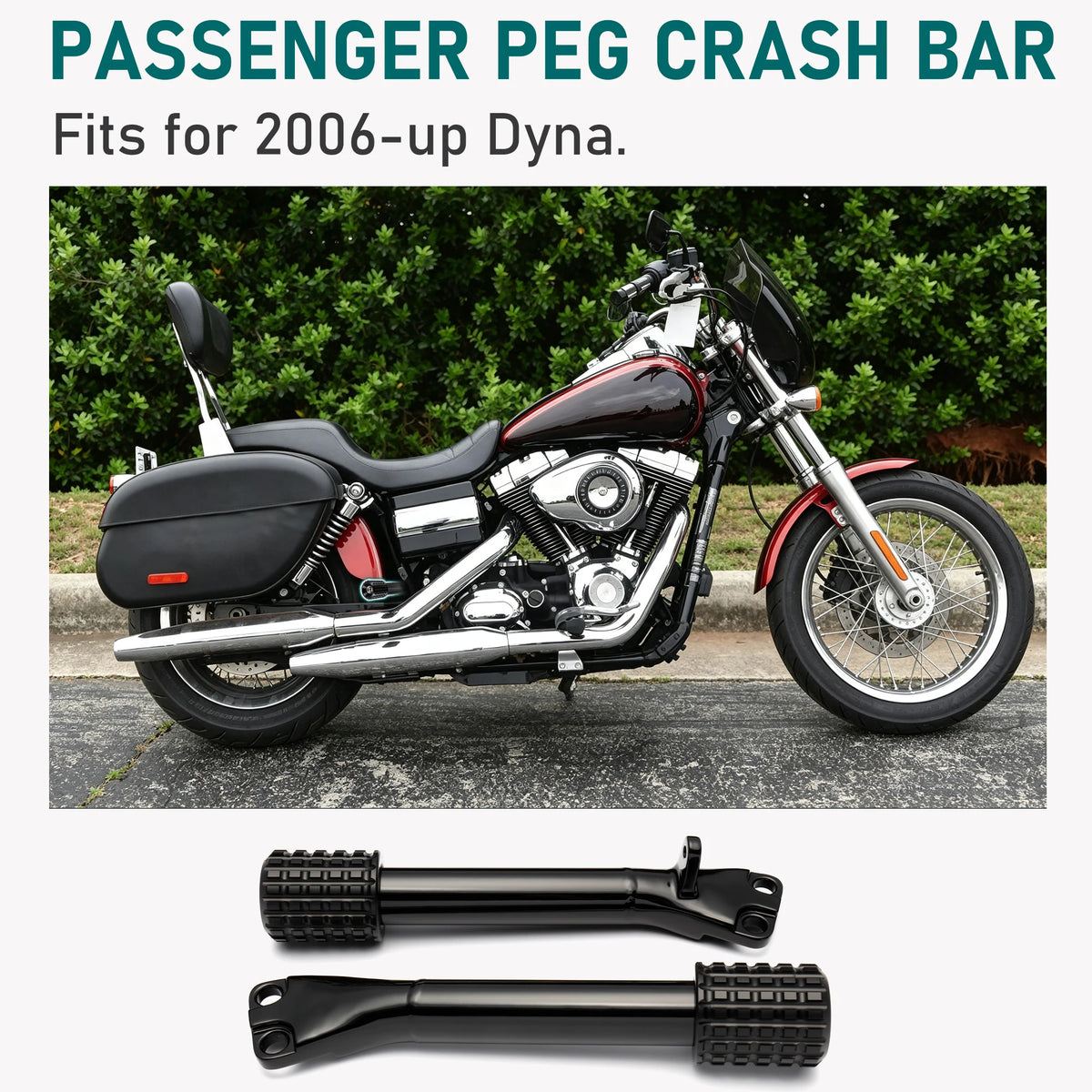 Barre de Protection avec Repose-Pieds Passager (Crash Bar) - Harley-Davidson Dyna 2006-Up – photo 2/7