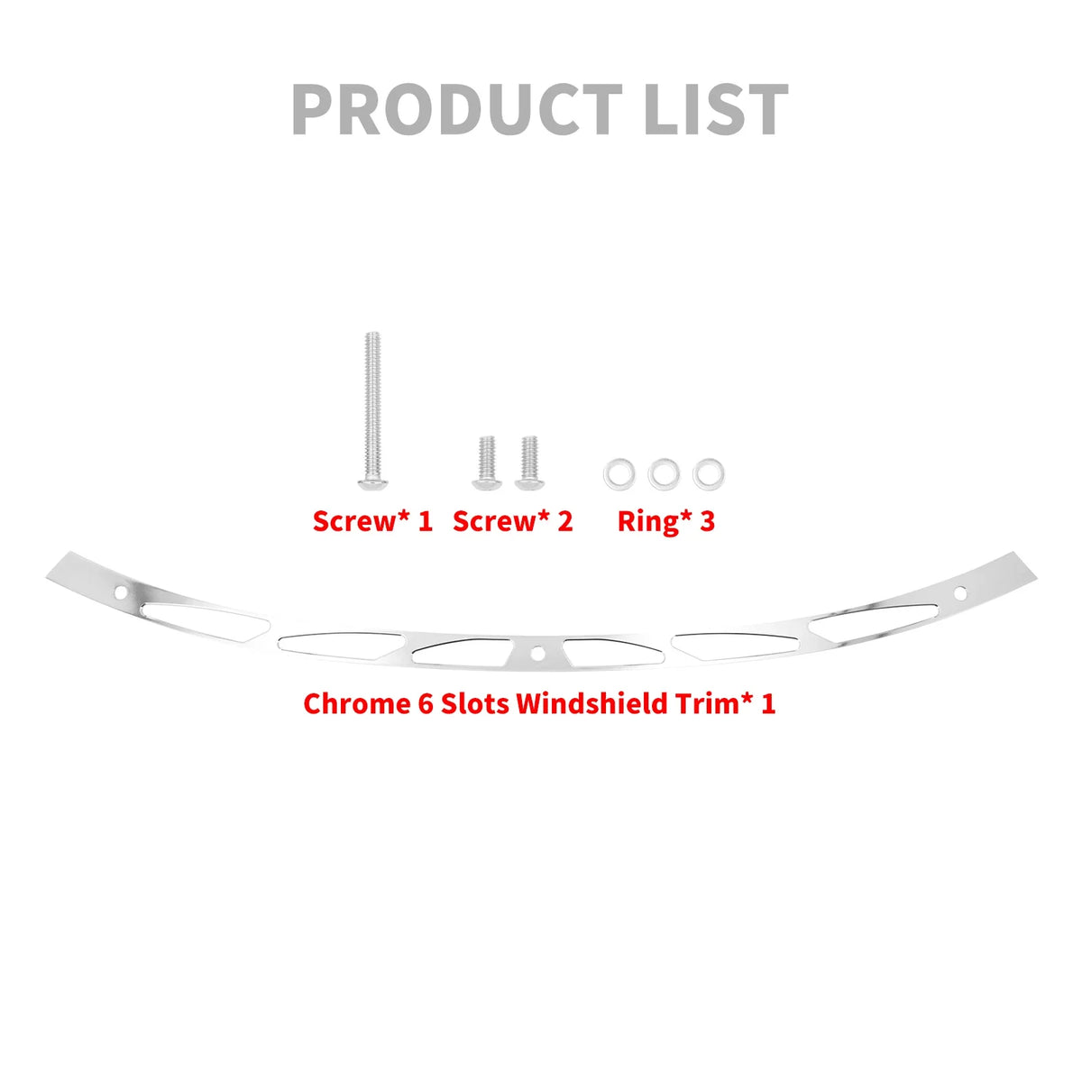 Baguette d'habillage de pare-brise chromée en aluminium pour Harley-Davidson Touring Electra Glide, Street Glide, Ultra Limited, Tri Glide 2014-2023 – photo 5/6