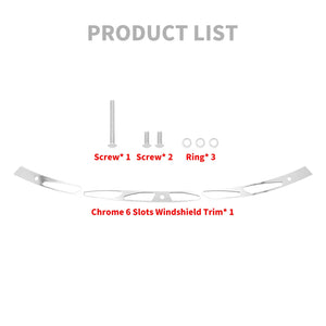 Baguette d'habillage de pare-brise chromée en aluminium pour Harley-Davidson Touring Electra Glide, Street Glide, Ultra Limited, Tri Glide 2014-2023 – photo 5/6
