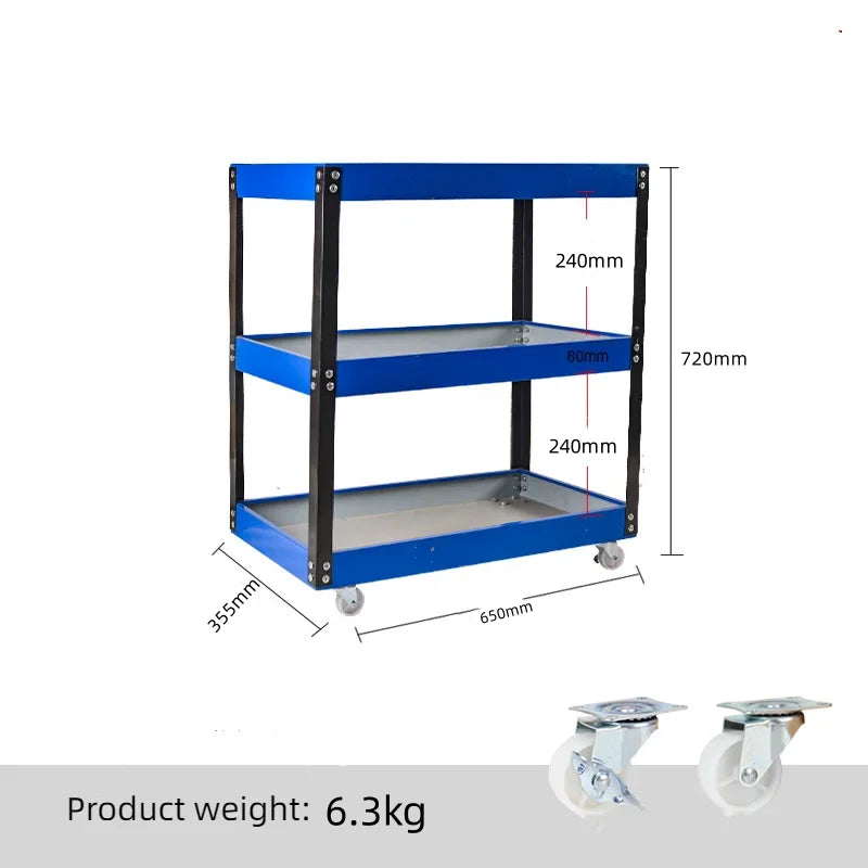 Chariot d'atelier mobile 3 niveaux pour outils de réparation – photo 7/10