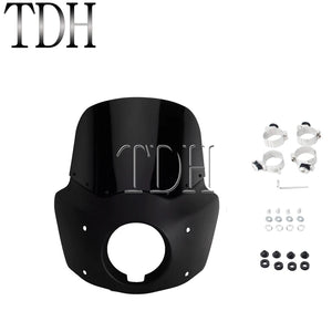 Carénage phare noir avec pare-brise pour Harley-Davidson Dyna Wide Glide - vue 22