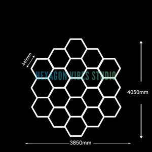 Panneau LED hexagonal nid d'abeille 6500K pour garage, salon de coiffure et atelier – photo 34/36