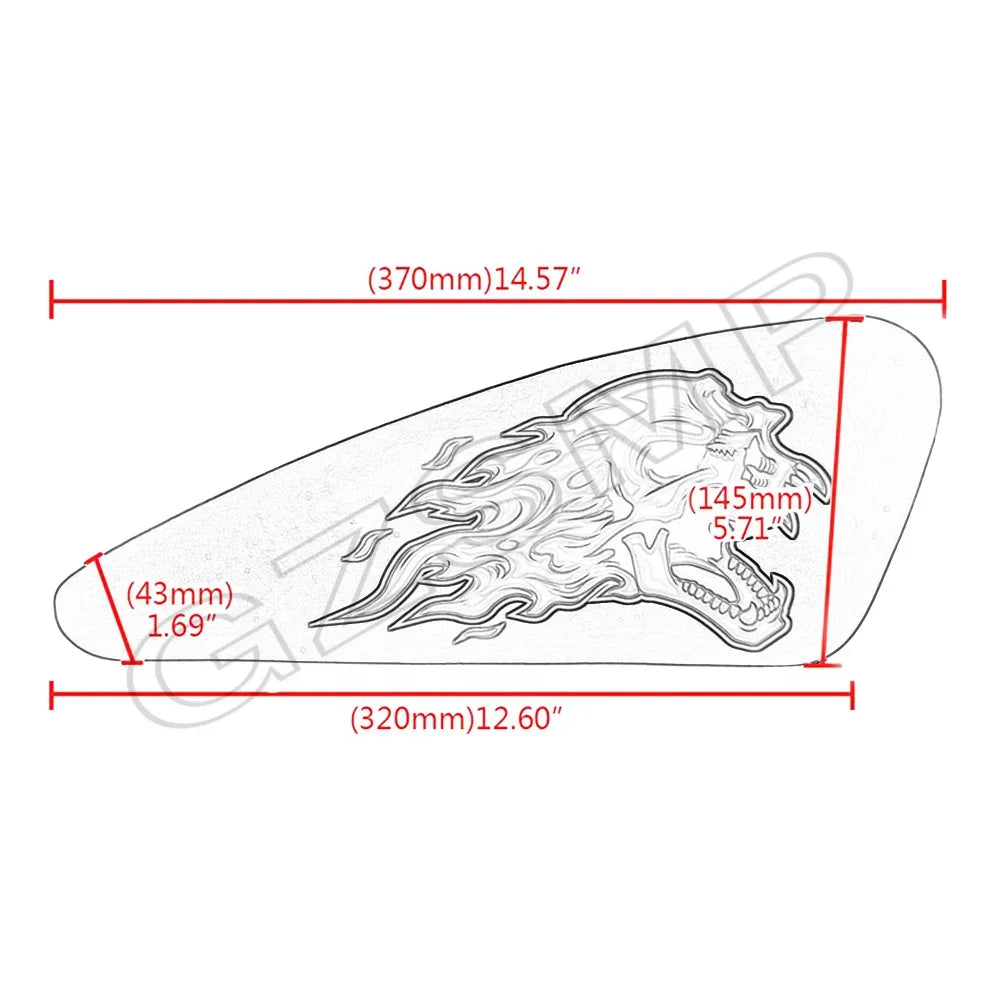 Autocollant décoratif drapeau sur réservoir de Harley Sportster - vue 6
