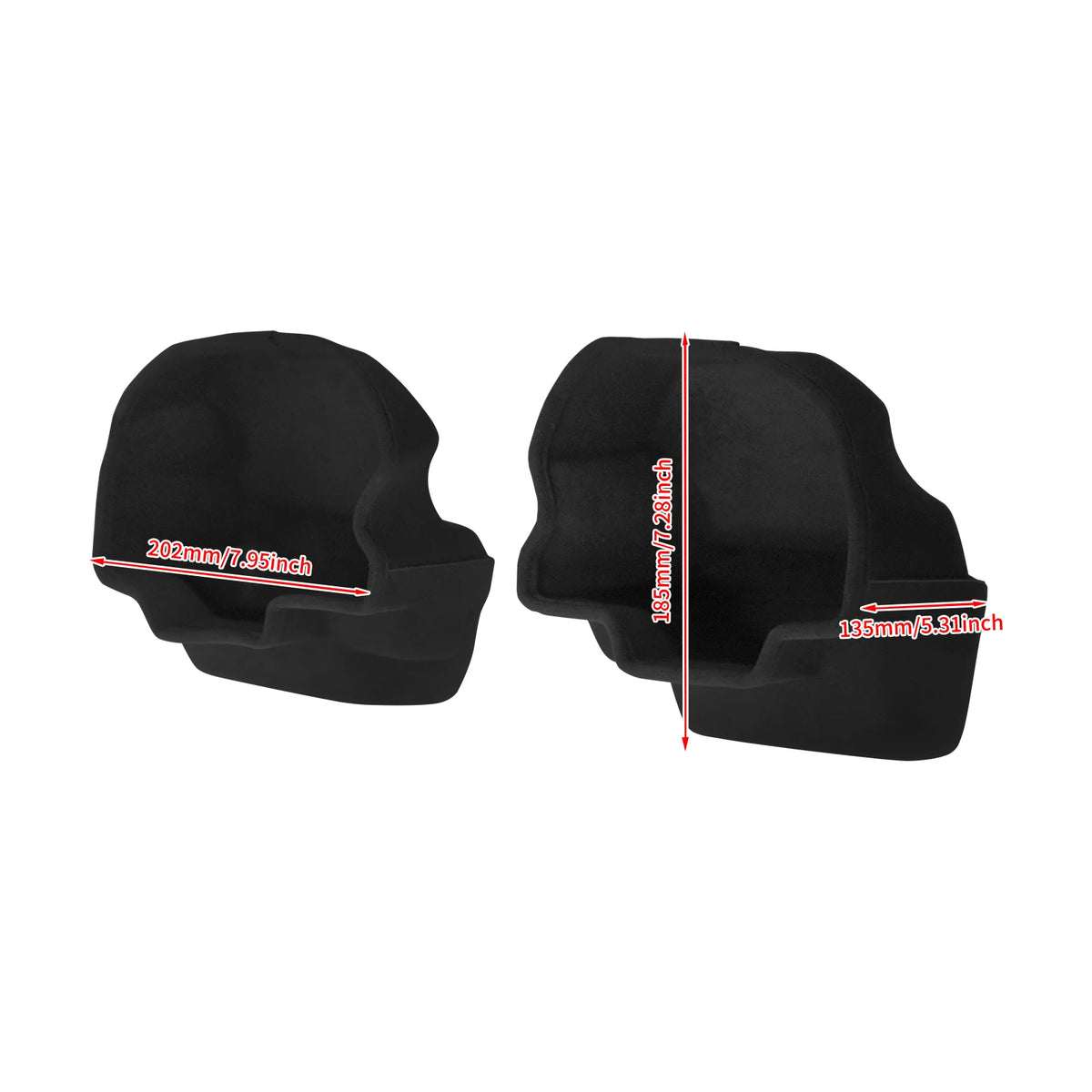 Doublures noires en feutrine pour vide-poches de carénage bas Harley-Davidson - vue 6
