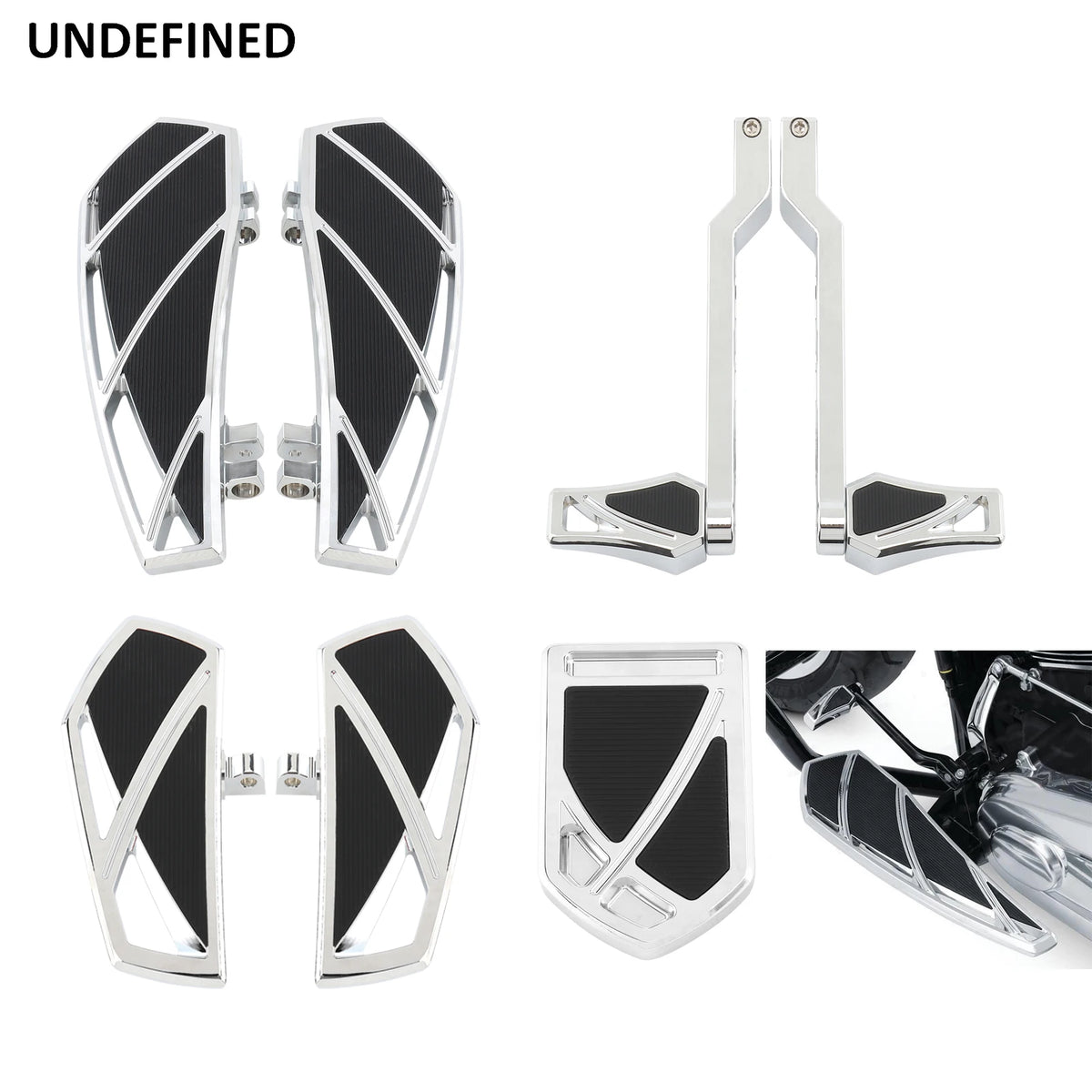 Kit repose-pieds, planchers, levier de sélecteur et pontets Phantom pour Harley-Davidson Touring et Softail – photo 1/8