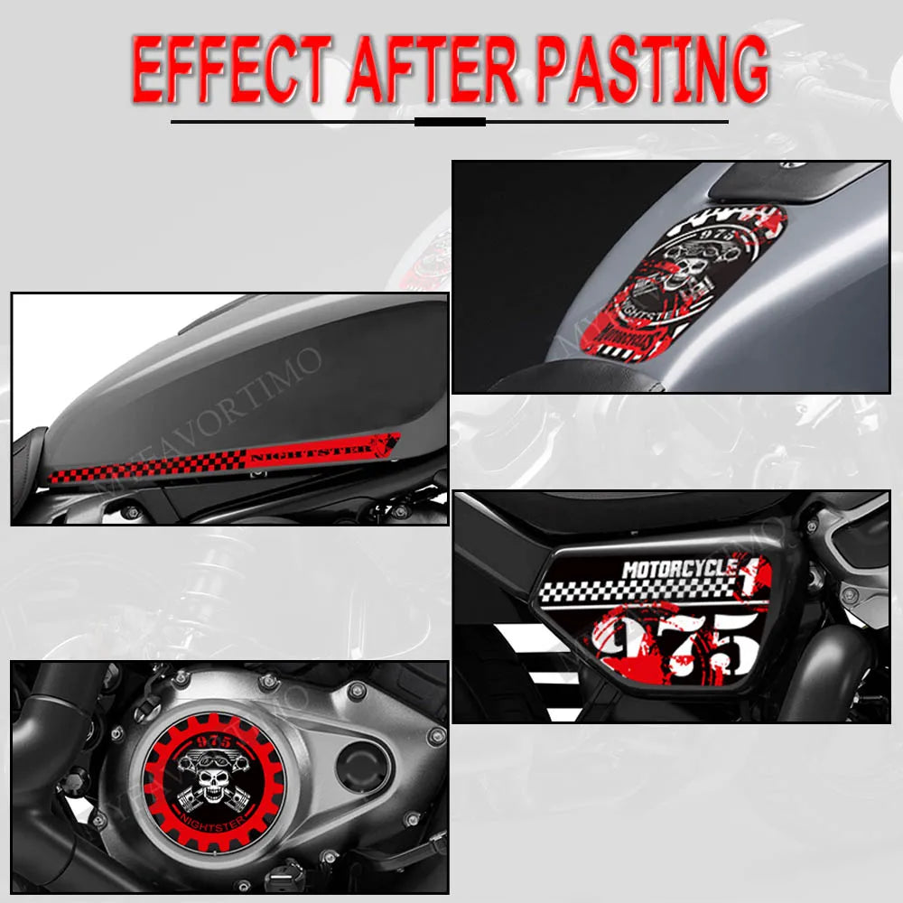 Autocollant décoratif sur réservoir de Harley Nightster - vue 5