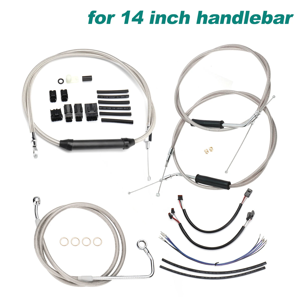 Kit de Câbles Rallongés pour Guidon - Harley-Davidson Softail 2011-2015 (Avec ABS) – photo 7/11