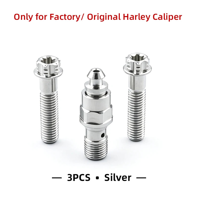 Boulons de Cache Étrier Avant en Titane pour Harley Touring, Softail – photo 10/12