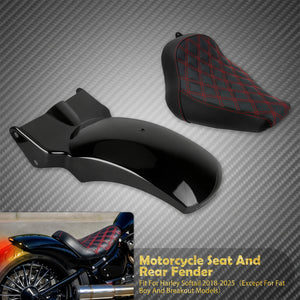 Selle Solo Conducteur avec Garde-Boue et Feu LED Intégré - Harley-Davidson Softail 2018-2025 – photo 8/10