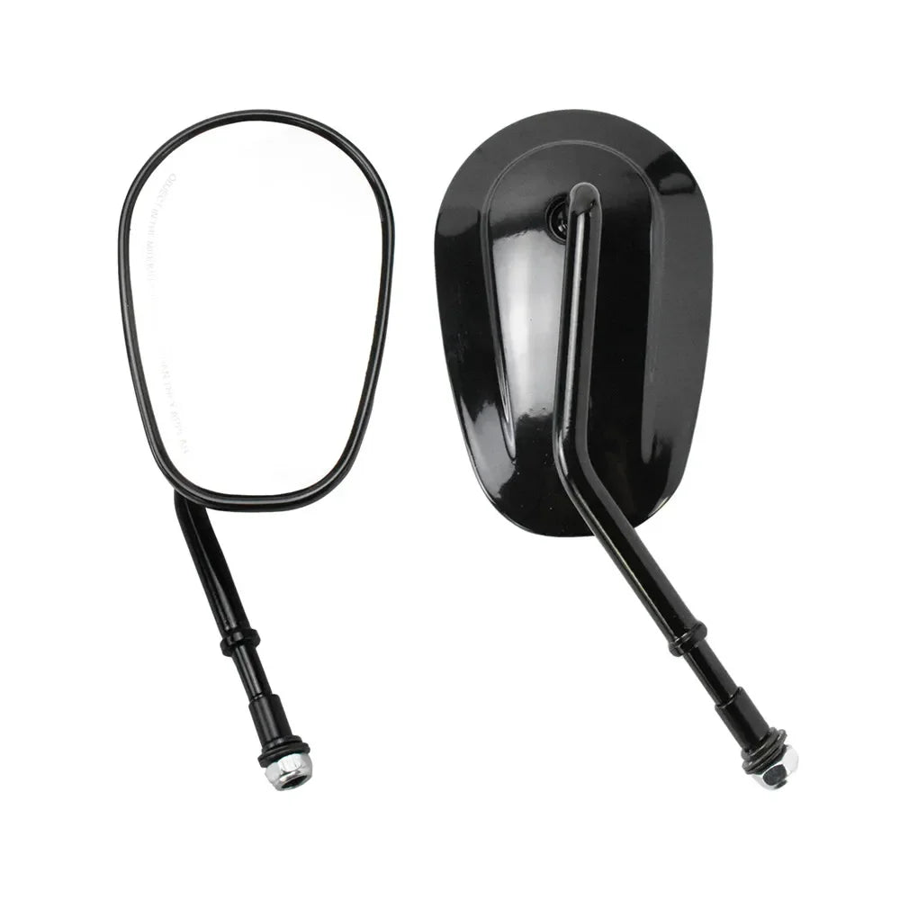 Rétroviseurs latéraux noir brillant, filetage 8mm universel - Harley-Davidson Touring, Softail, Sportster, Dyna – photo 2/6