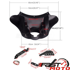 Carénage batwing avant pour phare Harley Sportster, Dyna, Fortyeight, Street 750 - vue 2