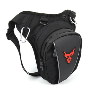 Sac banane moto noir porté à la cuisse - vue - vue 10